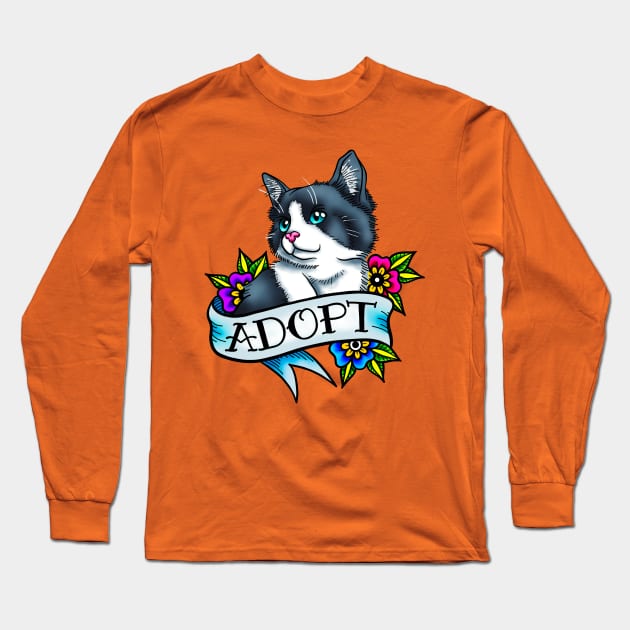 Adopt a Cat Long Sleeve T-Shirt by ReclusiveCrafts